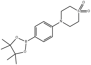 4-[4-(4,4,5,5-TETRAMETHYL-[1,3,2]DIOXABOROLAN-2-YL)-PHENYL]-THIOMORPHOLINE 1,1-DIOXIDEC Struktur