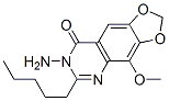 1,3-Dioxolo[4,5-g]quinazolin-8(7H)-one,  7-amino-4-methoxy-6-pentyl- Struktur