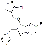 5-Fluoro-3-[(2-chloro-3-thienyl)methoxy]-2-[(1H-imidazol-1-yl)methyl]-2,3-dihydrobenzo[b]thiophene Struktur