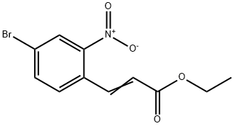 ethyl (2E)-3-(4-broMo-2-nitrophenyl)prop-2-enoate Struktur