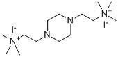 (1,4-Piperazinediyldiethylene)bis(trimethylammonium iodide) Struktur