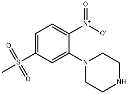 N-(5-Methylsulphonyl-2-nitrophenyl)piperazine Struktur