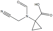 Cyclopropanecarboxylic acid, 1-[(cyanomethyl)formylamino]- (9CI) Struktur