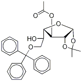 3-Acetyl-1,2-O-isopropylidene-6-O-trityl-α-D-galactofuranose Struktur