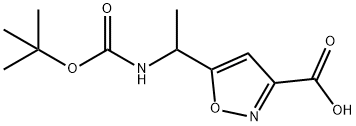 3-Isoxazolecarboxylic acid, 5-[1-[[(1,1-diMethylethoxy)carbonyl]aMino]ethyl]- Struktur