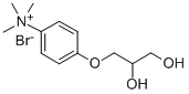 (p-(2,3-Dihydroxypropoxy)phenyl)trimethylammonium bromide Struktur