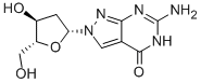 6-AMINO-2-(2-DEOXY-BETA-D-RIBOFURANOSYL)-2,5-DIHYDRO-4H-PYRAZOLO-[3,4-D]PYRIMIDIN-4-ONE Struktur