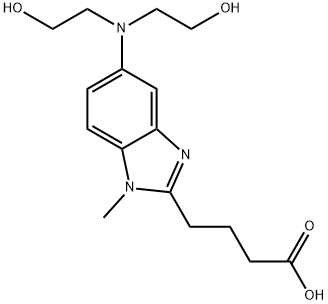 5-[Bis(2-hydroxyethyl)aMino]-1-Methyl-1H-benziMidazole-2-butanoic Acid Struktur