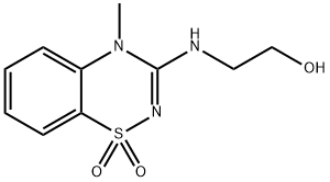 4-Methyl-3-(2-hydroxyethylamino)-4H-1,2,4-benzothiadiazin-1,1-dioxide Struktur