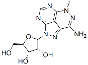 8-amino-6(N)-methyl-2-ribofuranosyl-1,2,3,5,6,7-hexaazaacenaphthylene Struktur