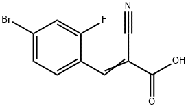 (2E)-3-(4-BroMo-2-fluorophenyl)-2-cyanoprop-2-enoic acid Struktur