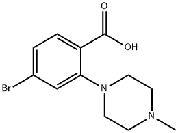 4-BroMo-2-(4-Methyl-1-piperazinyl)benzoic Acid Struktur