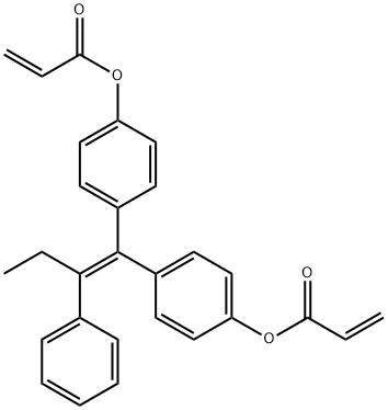 1,1-bis(4-acryloyloxyphenyl)-2-phenylbut-1-ene Struktur