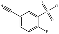 5-cyano-2-fluorobenzene-1-sulfonyl chloride Struktur