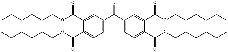 [4-(3,4-Bis-hexyloxycarbonyl-benzoyl)]-benzene-1,2-dicarboxylic acid,  di(n-hexyl) ester Struktur