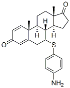 7-((4'-aminophenyl)thio)-1,4-androstadiene-3,17-dione Struktur