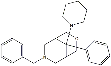 7-benzyl-9-phenyl-9-piperidino-3-oxa-7-azabicyclo(3.3.1)nonane Struktur