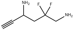 2,2-difluoro-5-hexyne-1,4-diamine Struktur