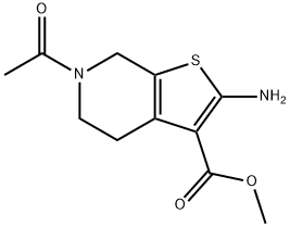 Methyl 6-acetyl-2-amino-4,5,6,7-tetrahydrothieno[2,3-c]pyridine-3-carboxylate Struktur