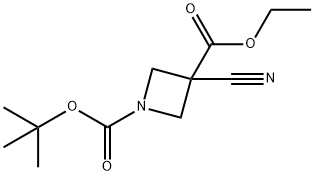 Ethyl 1-Boc-3-cyanoazetidine-3-carboxylate Struktur