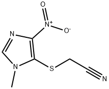 2-((1-Methyl-4-nitro-1H-imidazol-5-yl)thio)acetonitrile Struktur