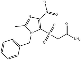 2-((2-Methyl-4-nitro-1-(phenylmethyl)-1H-imidazol-5-yl)sulfonyl)acetam ide Struktur