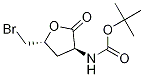 tert-butyl (3S,5R)-5-(broMoMethyl)-tetrahydro-2-oxofuran-3-ylcarbaMate Struktur