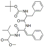 methyl 3-methyl-2-[[(Z)-3-phenyl-2-[[3-phenyl-2-(tert-butoxycarbonylam ino)propanoyl]amino]prop-2-enoyl]amino]butanoate Struktur