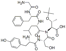 tyrosyl-seryl(O-tert-butyl)-glycyl-phenylalanyl-leucyl-threonine Struktur