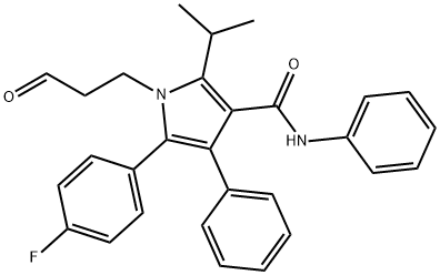 N-Phenyl-5-(4-Fluorophenyl)-2-isopropyl-1-(3-oxopropyl)-4-phenyl-1H-pyrrole-3-carboxaMide Struktur