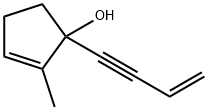 2-Cyclopenten-1-ol, 1-(3-buten-1-ynyl)-2-methyl- (9CI) Struktur