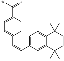 4-[(Z)-2-(5,5,8,8-Tetramethyl-5,6,7,8-tetrahydronaphthalene-2-yl)-1-propenyl]benzoic acid Struktur