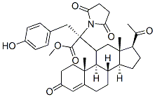 progesterone 11-succinyltyrosine methyl ester Struktur