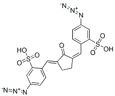 2,5-Bis(4-azido-2-sulfobenzylidene)cyclopentanone Struktur