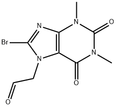 2-(8-bromo-1,3-dimethyl-2,6-dioxo-purin-7-yl)acetaldehyde Struktur