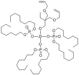 ZIRCONIUM (BIS-2,2-(ALLYLOXYMETHYL)BUTOXIDE)TRIS(DIOCTYLPHOSPHATE) Struktur