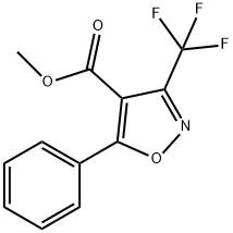 4-Isoxazolecarboxylicacid,5-phenyl-3-(trifluoromethyl)-,methylester(9CI) Struktur