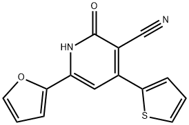 6-(2-FURYL)-2-OXO-4-(2-THIENYL)-1,2-DIHYDRO-3-PYRIDINECARBONITRILE Struktur