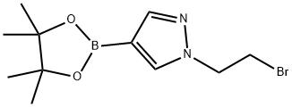 1-(2-bromoethyl)-4-(4,4,5,5-tetramethyl-1,3,2-dioxaborolan-2-yl)-1H-pyrazole Struktur