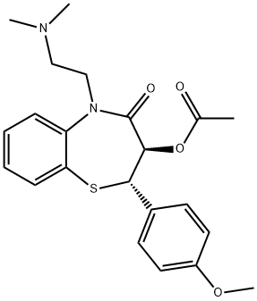 1,5-Benzothiazepin-4(5H)-one, 3-(acetyloxy)-5-[2-(dimethylamino)ethyl]-2,3-dihydro-2-(4-methoxyphenyl)-, (2S-trans)-