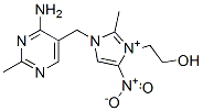 1-((4-amino-2-methyl-5-pyrimidinyl)methyl)-3-(2-hydroxyethyl)-2-methyl-4-nitroimidazolium Struktur