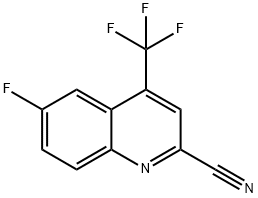 6-Fluoro-4-(trifluoromethyl)quinoline-2-carbonitrile ,97% Struktur