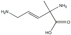 3-Pentenoicacid,2,5-diamino-2-methyl-,(-)-(9CI) Struktur