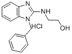 1-Benzyl-2-(2-hydroxyethylamino)benzimidazole hydrochloride Struktur