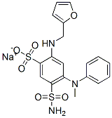 5-(Aminosulfonyl)-2-[(2-furanylmethyl)amino]-4-(methylphenylamino)benzenesulfonic acid sodium salt Struktur