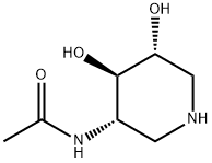 5-acetamido-3,4-piperidinediol Struktur