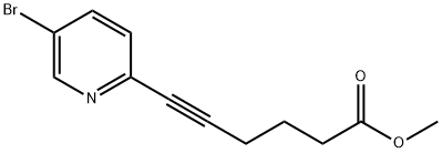 methyl6-(5-bromo-2-pyridinyl)-5-hexynoate Struktur