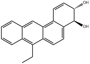 3,4-dihydroxy-3,4-dihydro-7-ethylbenz(a)anthracene Struktur