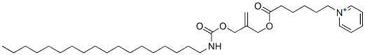 N-(5-((2-methylene-3-(((octadecylamino)carbonyl)oxy)propoxy)carbonyl)pentyl)pyridinium Struktur