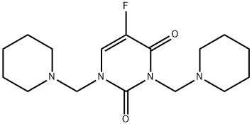 5-Methyl-1,3-bis-piperidin-1-ylmethyl-1H-pyrimidine-2,4-dione Struktur